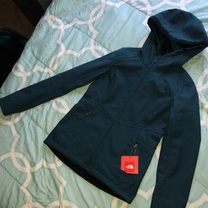 NWT teal blue hooded North Face